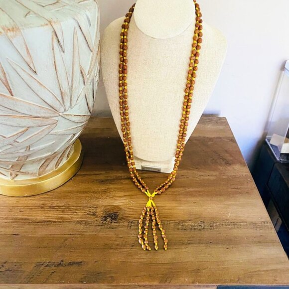 Vintage Navajo Double Stranded Ghost Beads Juniper Berry rotection Necklace - Picture 3 of 4